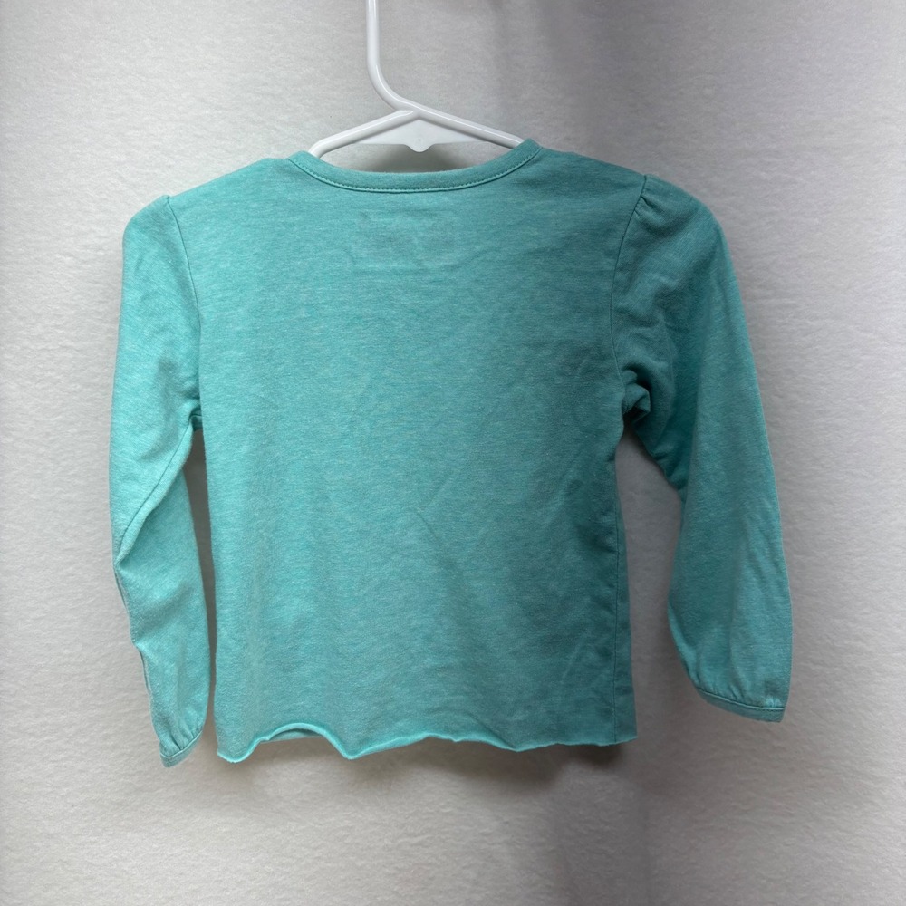 Carhartt Toddler Girl Long Sleeve T-Shirt Horse Graphic Aqua Blue 24M - Picture 4 of 6